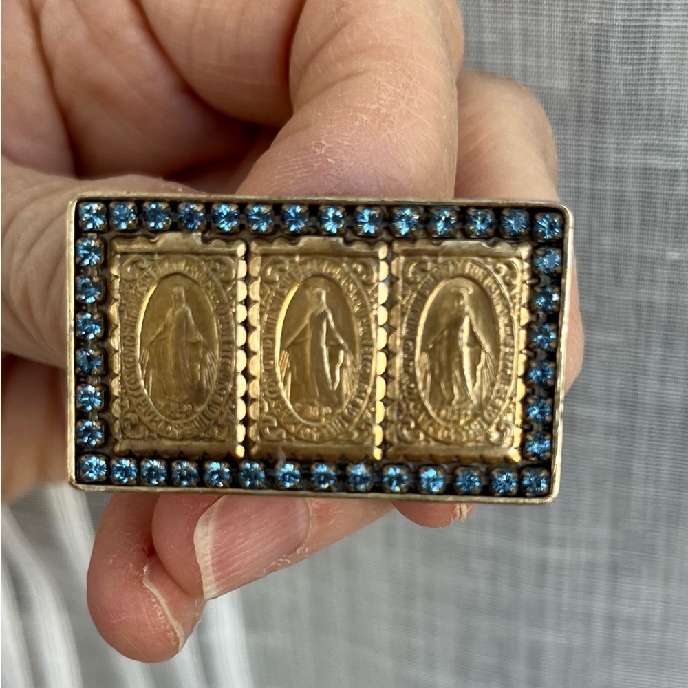 VIRGIN SAINTS & ANGELS ROSE GOLD RESURRECTION RING SIZE 7